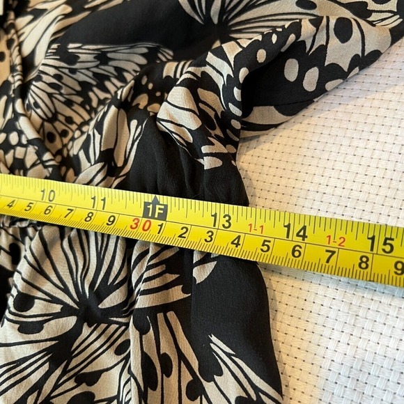 Presley Skye Black Butterfly Print Long Sleeve Maxi Dress 100% silk Size Small - Picture 8 of 10